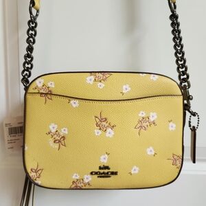 COACH Sunflower Yellow Floral Women's Crossbody Bag #29347